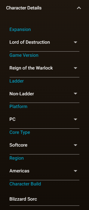 D2R Character Setup